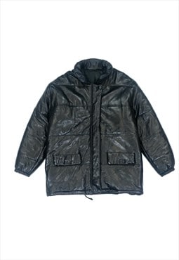 Rare leather puffer jacket