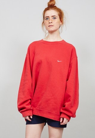 VINTAGE 90'S RED OVERSIZED NIKE SWEATSHIRT
