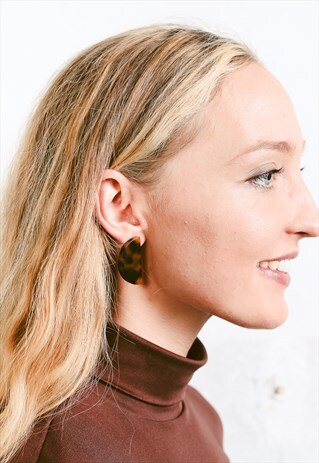 HALF MOON EARRINGS LARGE TORTOISESHELL EARRINGS
