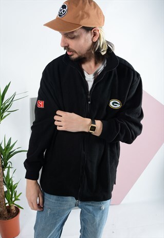 NFL FLEECE ZIP UP JACKET WITH EMBROIDERED LOGO