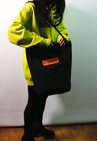 UTILITY TOTE BAG ORANGE PATCH