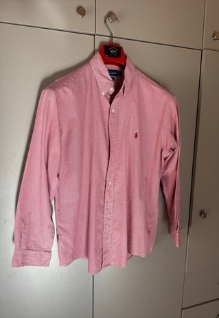 Vintage RALPH LAUREN Red and White Checked Shirt.