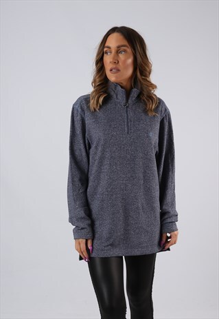VINTAGE IZOD LONG SLEEVED TOP JUMPER BLUE UK 12 MEDIUM (FACZ