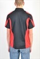 VINTAGE POLO SHIRT IN BLACK RED