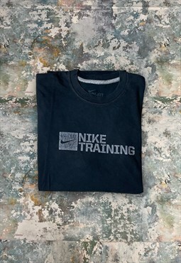Vintage Black Nike Spell Out T Shirt