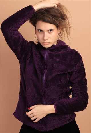 VINTAGE CHAMPION PLUSH JACKET PURPLE