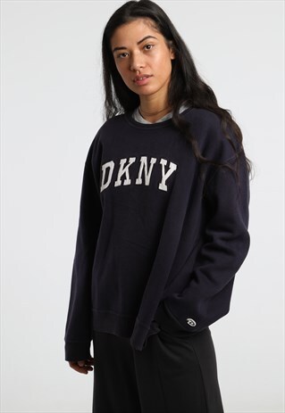 90S DKNY EMBRIODERED LOGO SWEATSHIRT