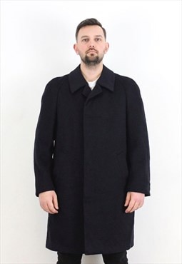 CROMBIE Scottish Pure New Wool men L Jacket Over Coat Winter