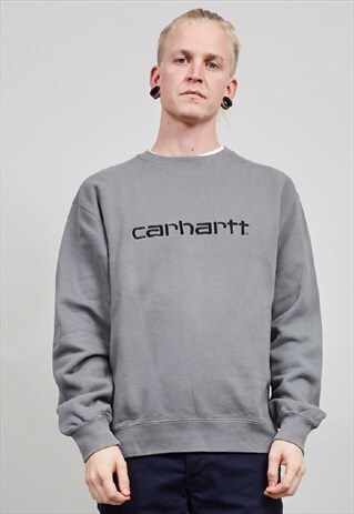 VINTAGE OVERSIZED CARHARTT 90'S DARK GREY SWEATER