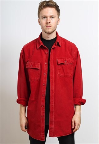 VINTAGE COTTON SHIRT RED