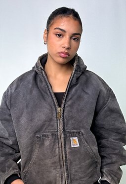 Black Vintage Carhartt Active Workwear Jacket Coat
