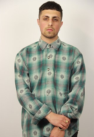 VINTAGE PATTERNED FLANNEL SHIRT