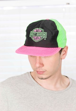 VINTAGE HARLEY DAVIDSON BASEBALL CAP LOGO 90S X 2