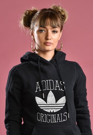RETRO ADIDAS ORIGINALS EMBROIDERED TREFOIL HOODIE