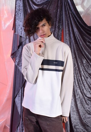 VINTAGE KICKERS BEIGE, WHITE AND BLACK SWEATSHIRT