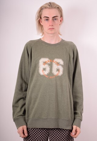 MENS VINTAGE SWEATSHIRT JUMPER XL KHAKI 90S