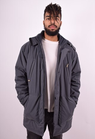 PUMA MENS VINTAGE PADDED JACKET MEDIUM GREY 90'S