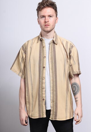 VINTAGE AZTEC PATTERNED SHIRT