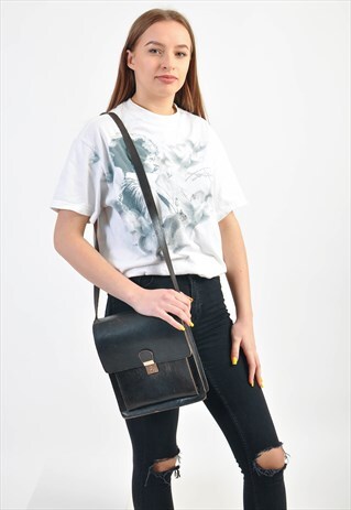 VINTAGE 90S REAL LEATHER SHOULDER BAG