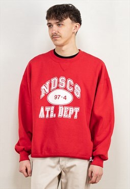 Vintage 90's Men NDSCS Sweatshirt in Red