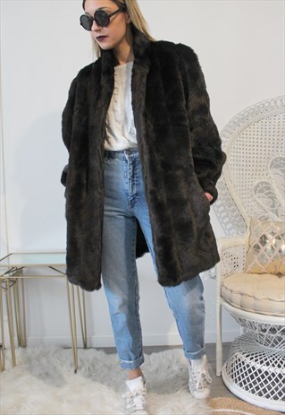 VINTAGE COAT FAUX FUR