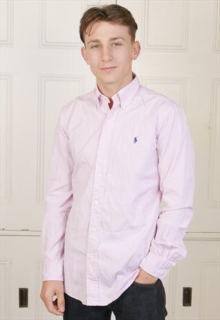 STRIPED RALPH LAUREN SHIRT PINK