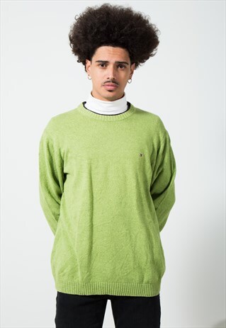 ON SALE VINTAGE 80S TOMMY HILFIGER KNIT JUMPER / S471