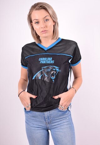 WOMENS VINTAGE REVERSIBLE NFL T-SHIRT TOP LARGE BLACK 90'S