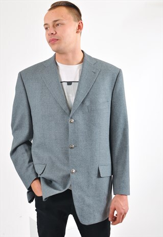 VINTAGE 90'S BLAZER JACKET IN GREY