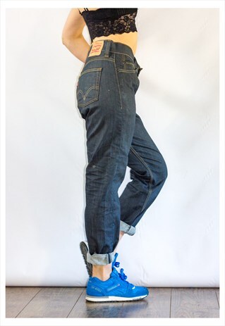 VINTAGE 90'S STIFF DENIM BOYFRIEND JEANS