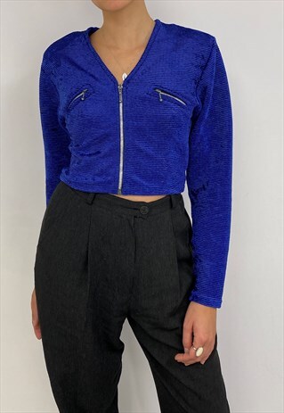 VINTAGE ZIP FASTENED 90'S BLOUSE