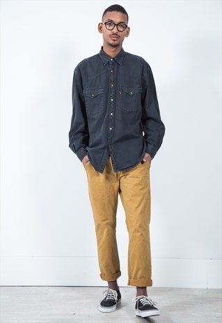 VINTAGE 80S ORIGINAL LEVI'S DENIM SHIRT / S8746
