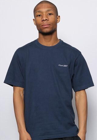 VINTAGE REEBOK T-SHIRT LOGO BLUE