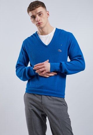 VINTAGE LACOSTE V-NECK JUMPER