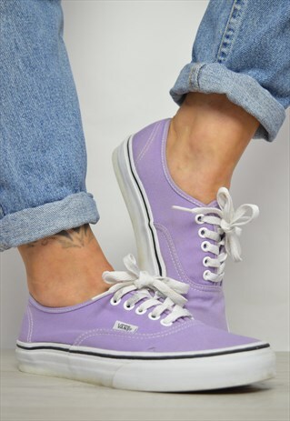 VINTAGE 90S VANS PURPLE SKATE SHOES TRAINERS RETRO PREPPY