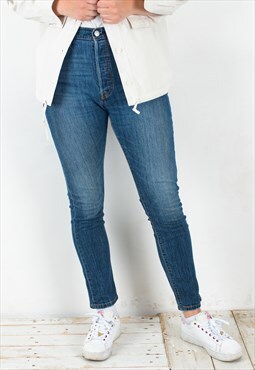 Vintage LEVI Strauss W29 L30 Women's 501 Skinny Jeans Dark