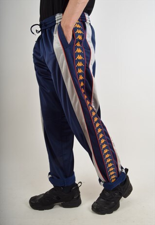 VINTAGE KAPPA TRACK PANTS / POPPERS 90'S SIZE XL (2733)