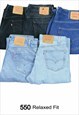 VINTAGE LEVIS 550 RELAXED FIT JEANS LIGHT BLUE VARIOUS SIZE
