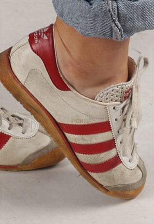 RARE 80'S ADIDAS VIENNA TRAINERS WEST GERMANY UK 3.5 (9D4M)