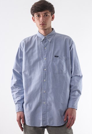 VINTAGE CHAPS X POLO RALPH LAUREN 90S BLUE LONG SLEEVE