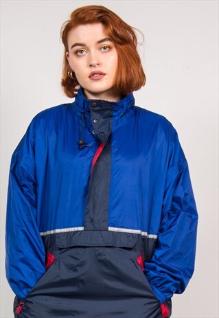 VINTAGE QUARTER ZIP CAGOULE JACKET