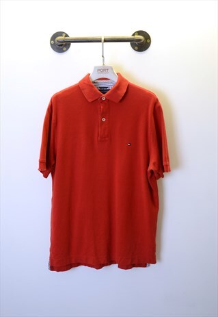 RED TOMMY HILFIGER POLO T-SHIRT PS1939