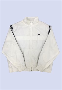 Cream Jacket Mens XL Zip Up Windbreaker Lightweight 