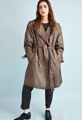 80'S RETRO OVERSIZED MINIMALIST WARM TRENCH COAT