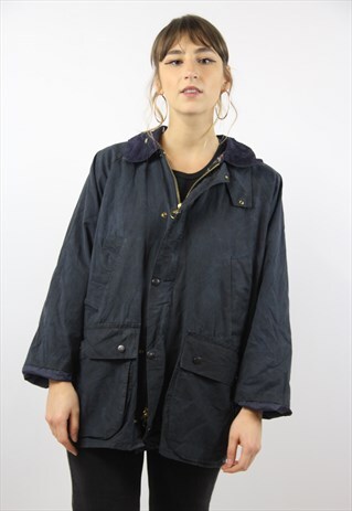 VINTAGE NAVY WAX JACKET