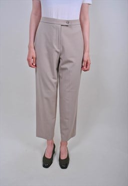 90s heigh waist formal trousers in beige