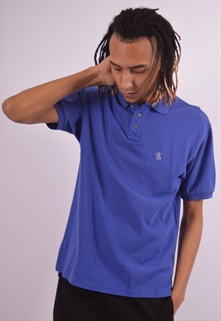 VINTAGE CALVIN KLEIN POLO SHIRT BLUE