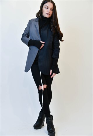 OVERSIZED TRENDY EXTRAVAGANT TWO-COLOURED COAT/F1975