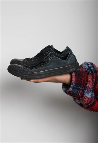 VINTAGE CONVERSE LOW TOP TRAINERS BLACK SIZE UK 6