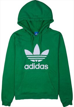 Vintage 90's Adidas Hoodie Sportswear Spellout Green Large